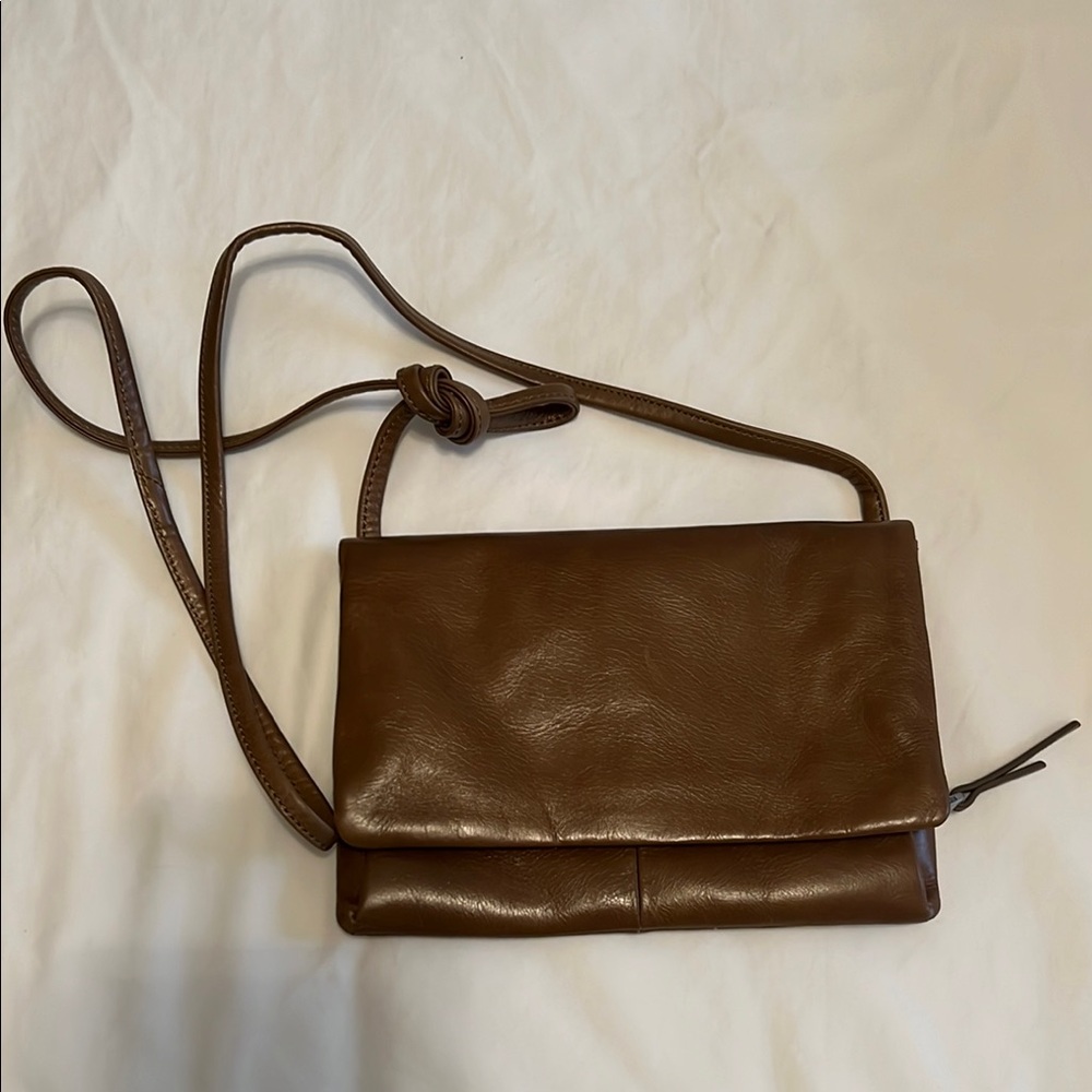 Stylish Brown Crossbody Bag with Flap Closure